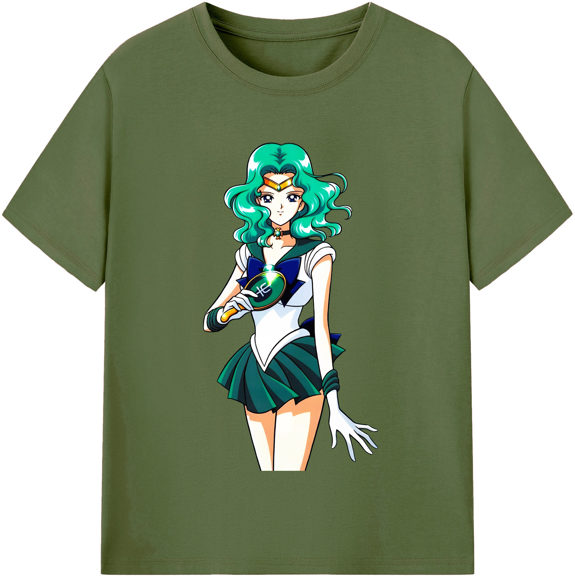 （画像用） 美少女戦士セーラームーン 海王 みちる（かいおう みちる） Sailor Moon Kaiou Michiru 綿100％半袖Tシャツ（フロントプリント）
